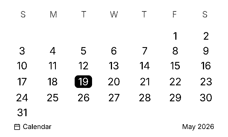 Calendar preview